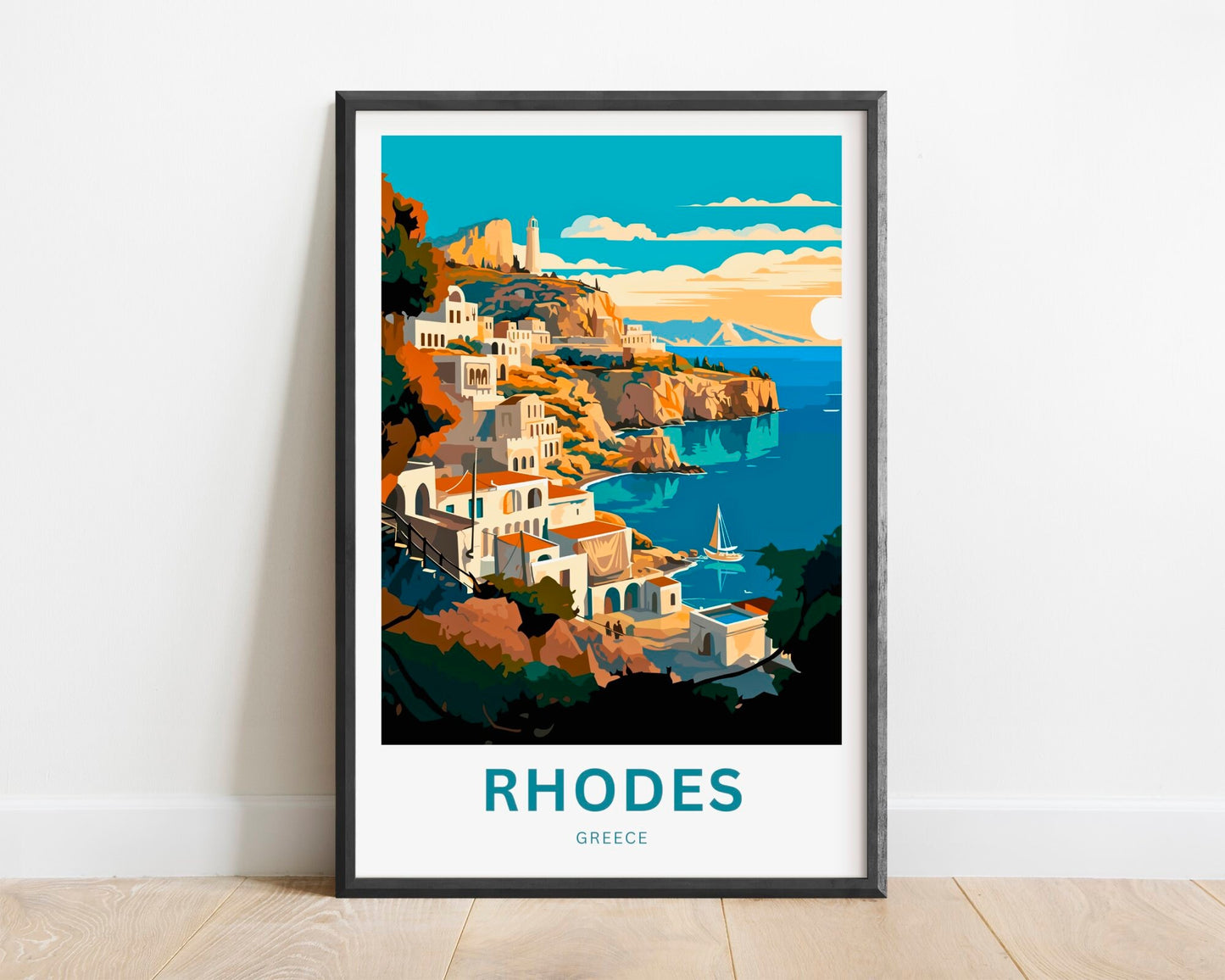 Rhodes Travel Poster