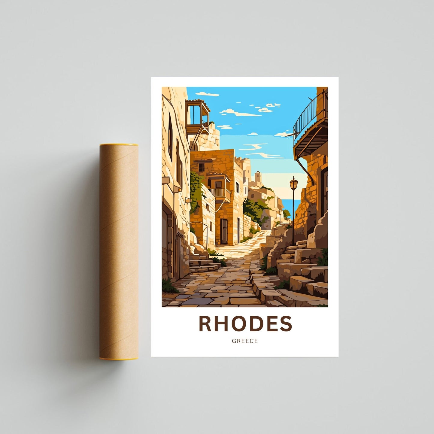 Rhodes Travel Poster