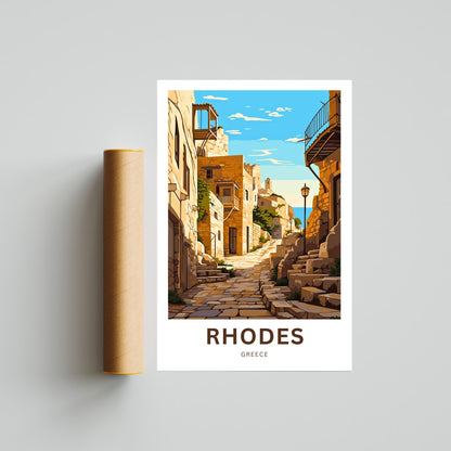 Rhodes Travel Poster