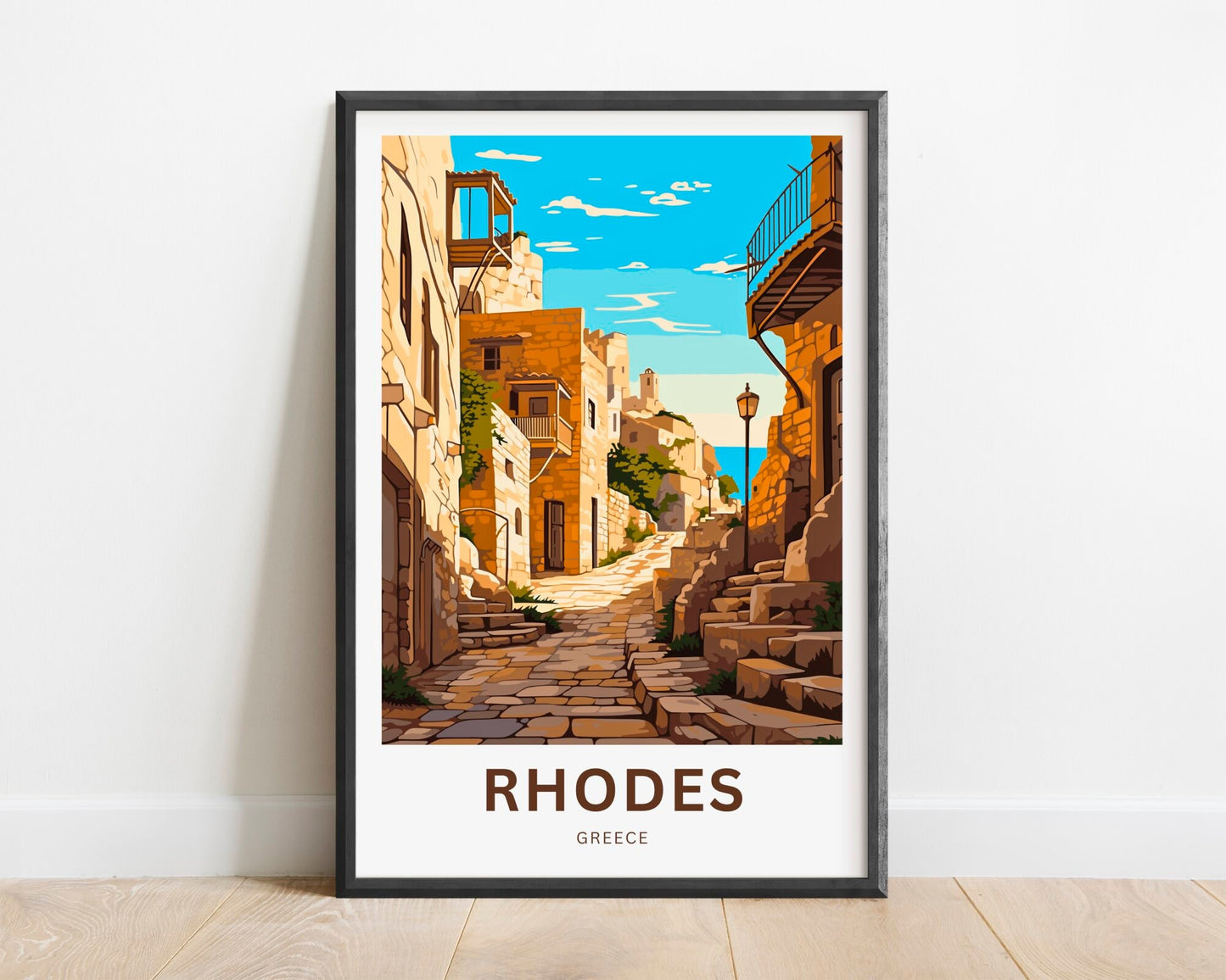 Rhodes Travel Poster