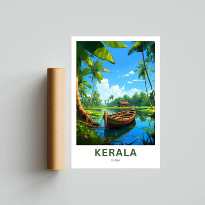 Kerala Travel Poster