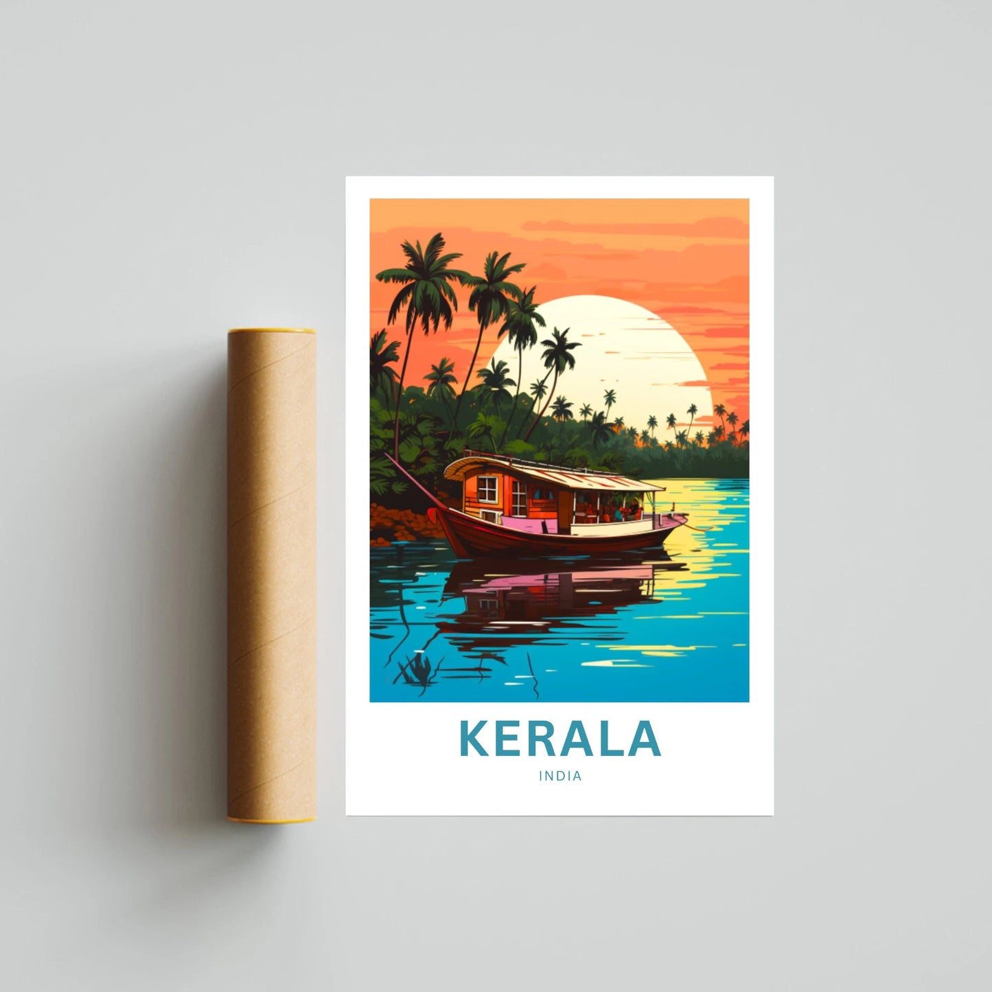 Kerala Travel Poster