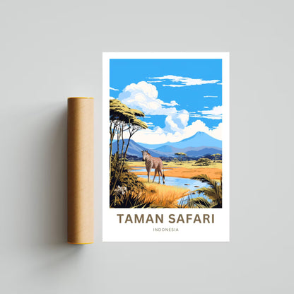 Taman Safari Travel Poster