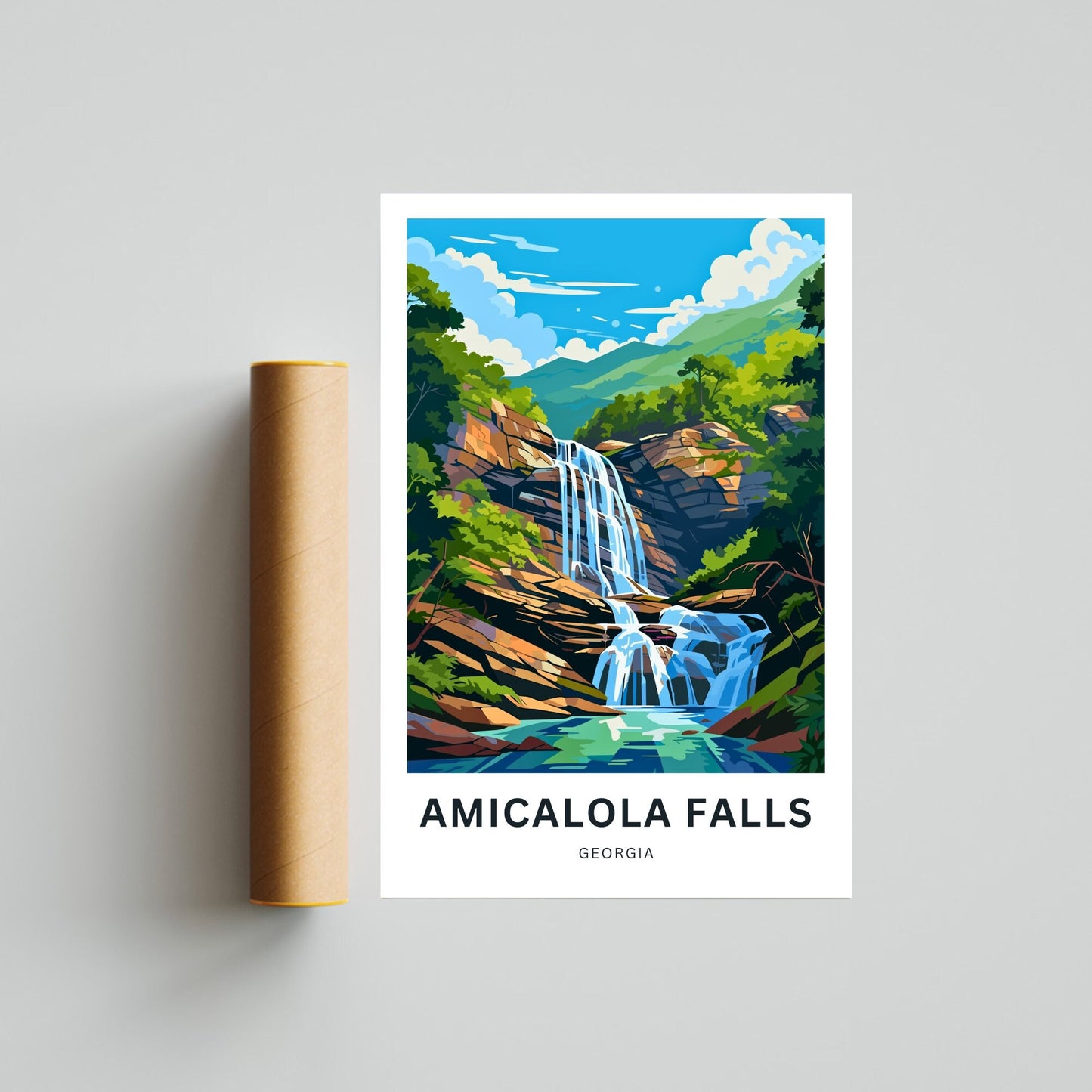 Amicalola Falls Travel Poster