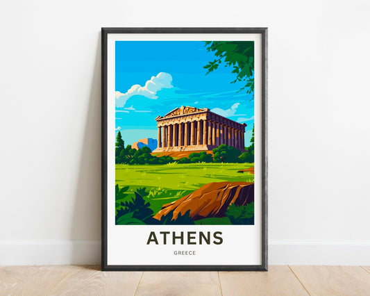 Athens Travel Poster