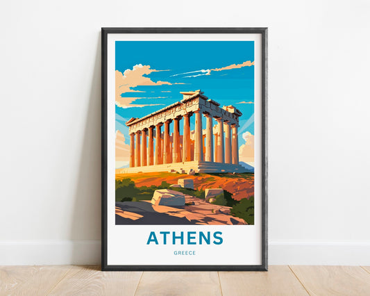 Athens Travel Poster