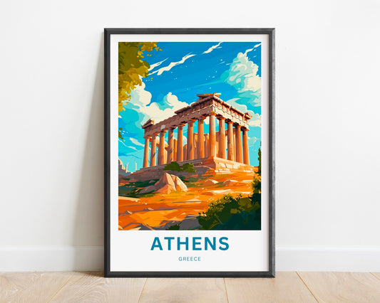 Athens Travel Poster