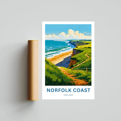 Norfolk Coast Travel Poster