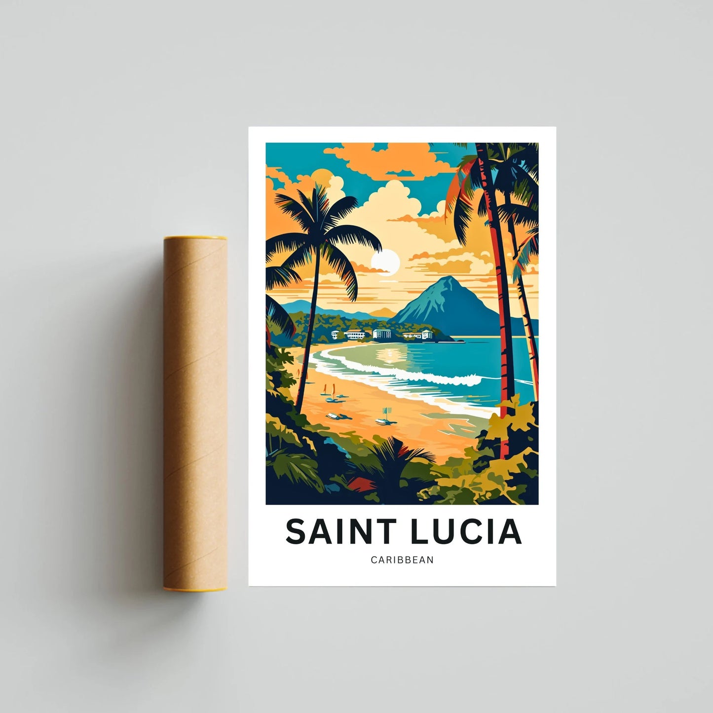 St. Lucia Travel Poster