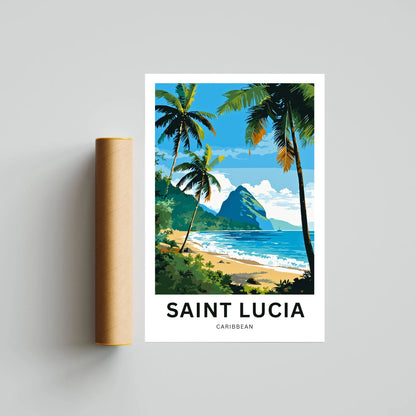 St. Lucia Travel Poster