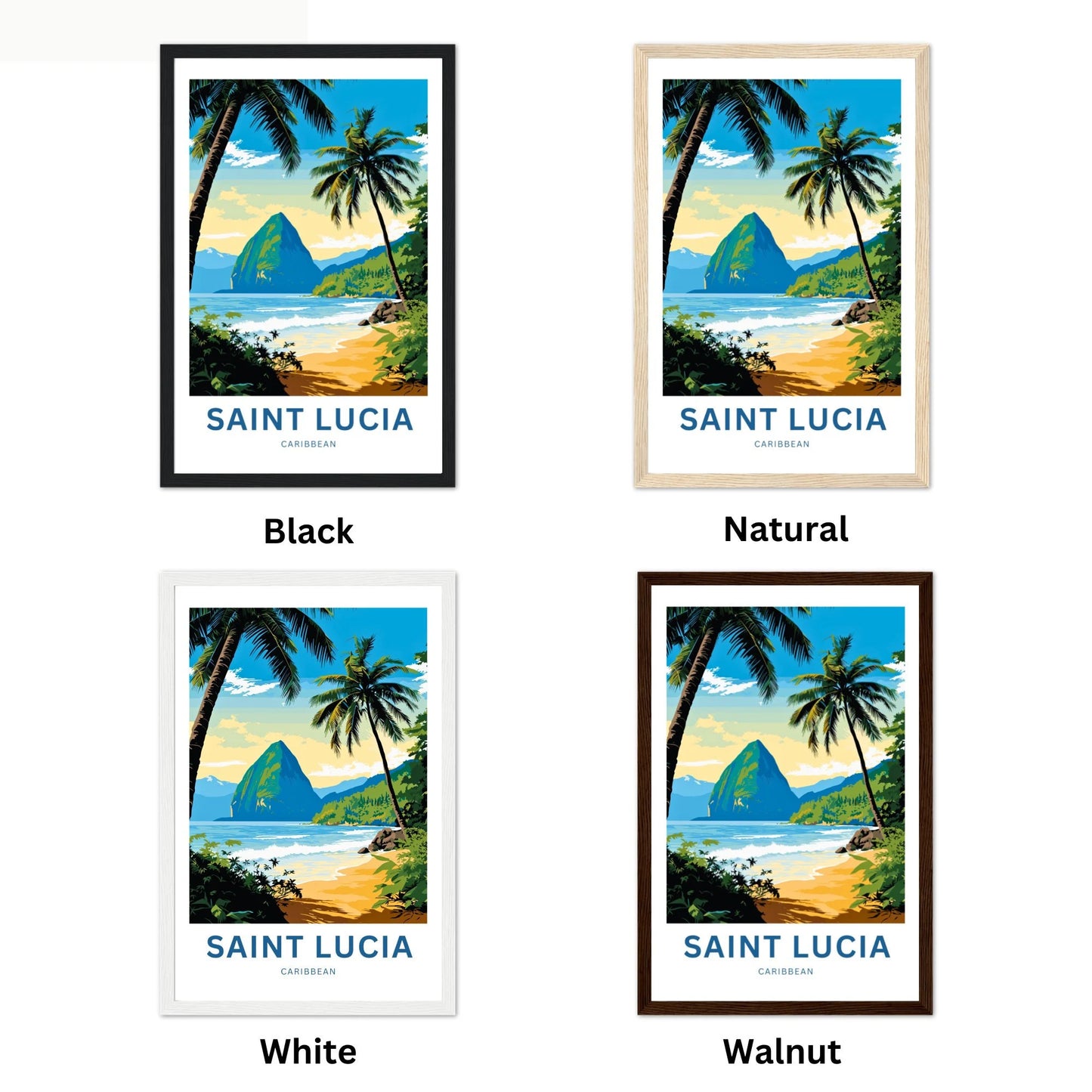 St. Lucia Travel Poster