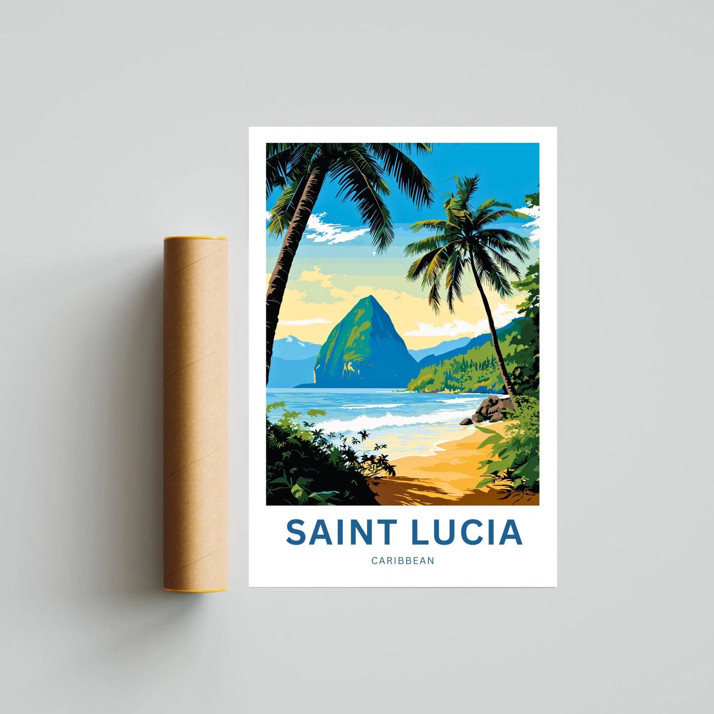 St. Lucia Travel Poster