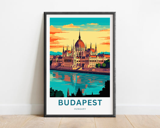 Budapest Travel Print - Budapest poster, Hungary Wall Art, Framed present, Gift Hungary Present - TravelTreasureCo