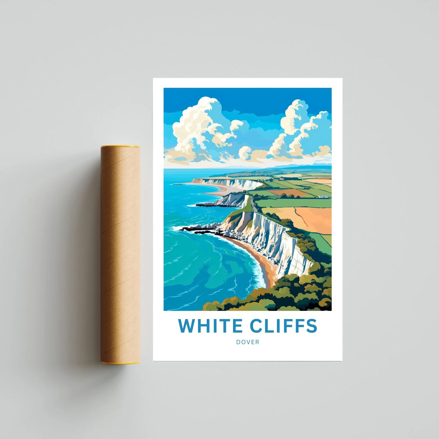 White Cliffs of Dover Travel Poster