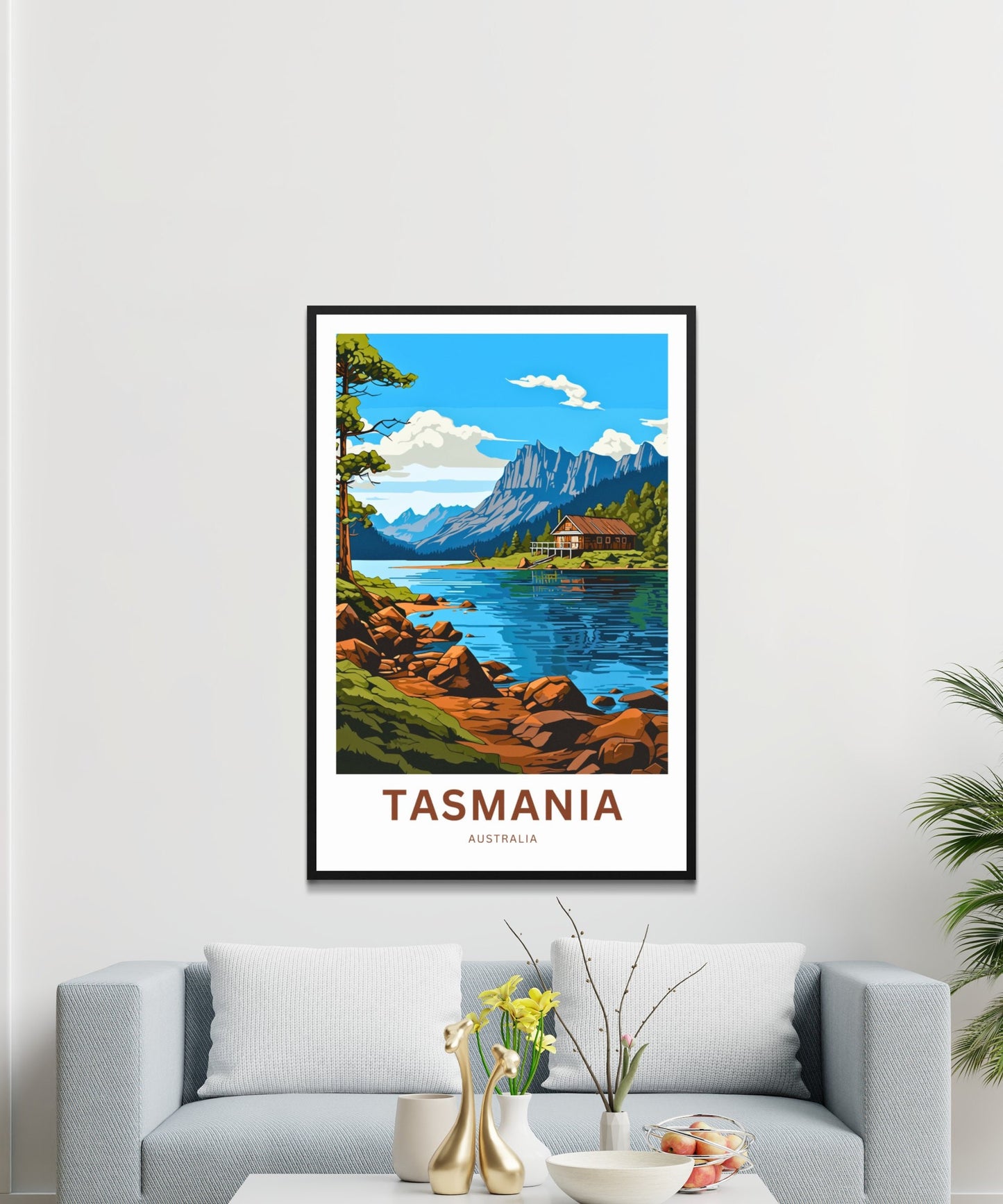 Tasmania Travel Print - Tasmania poster, Australia Wall Art, Framed present, Gift Australia Present - TravelTreasureCo