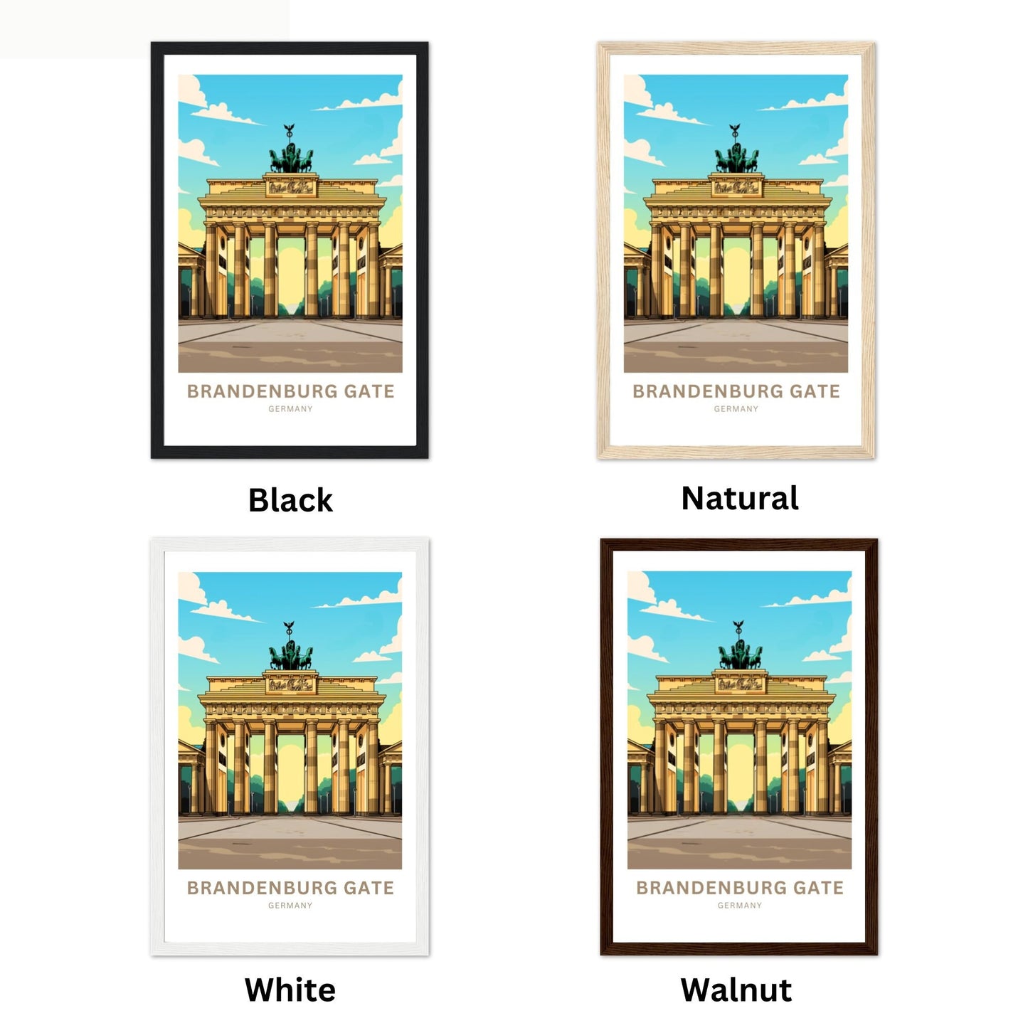 Brandenburg Gate Travel Poster