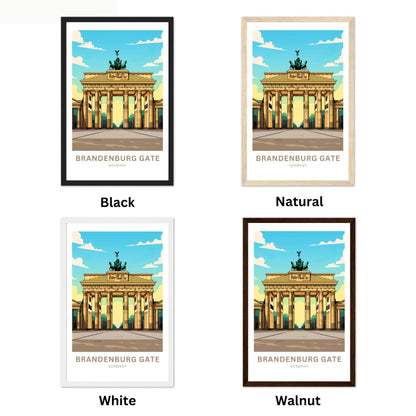 Brandenburg Gate Travel Poster