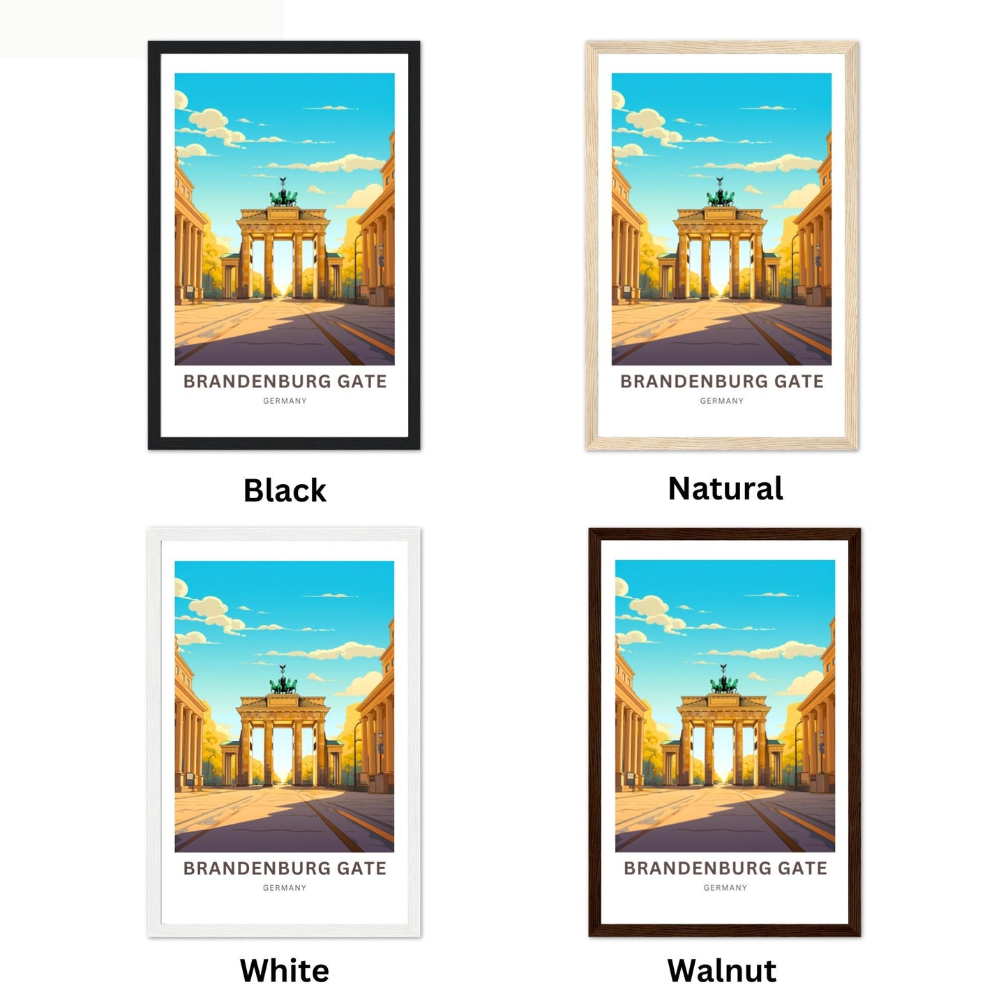 Brandenburg Gate Travel Poster