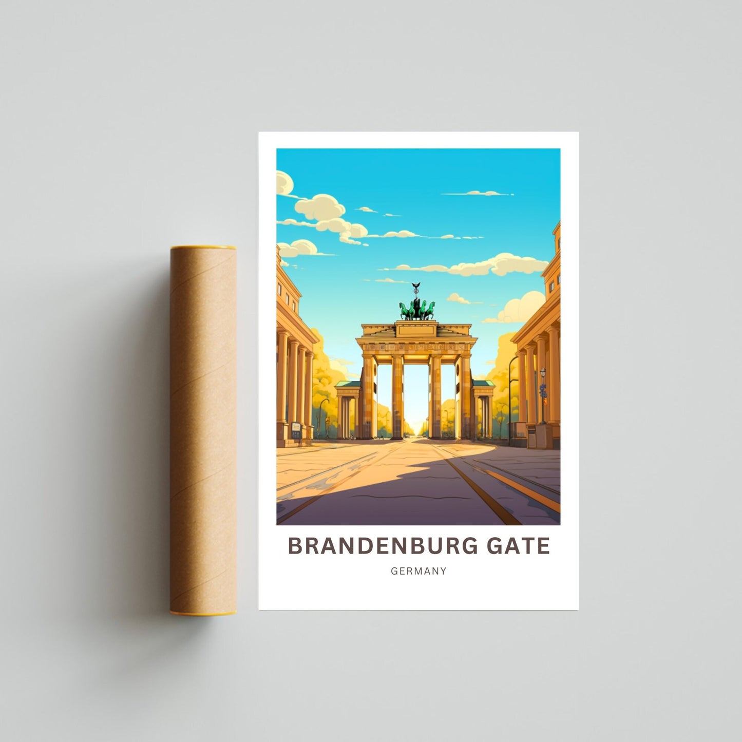 Brandenburg Gate Travel Poster
