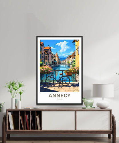 Annecy Travel Print - Annecy poster, France Wall Art, Framed present, Gift France Present - TravelTreasureCo