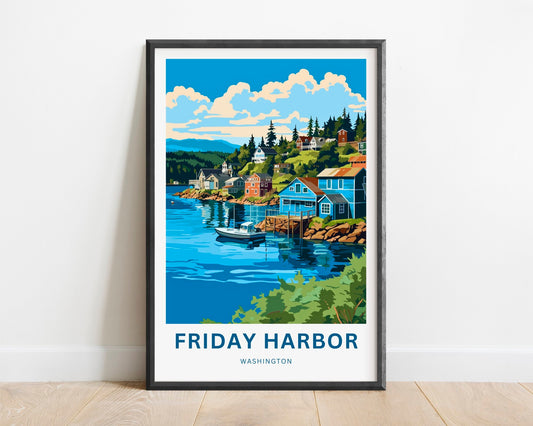 Friday Harbor Travel Poster