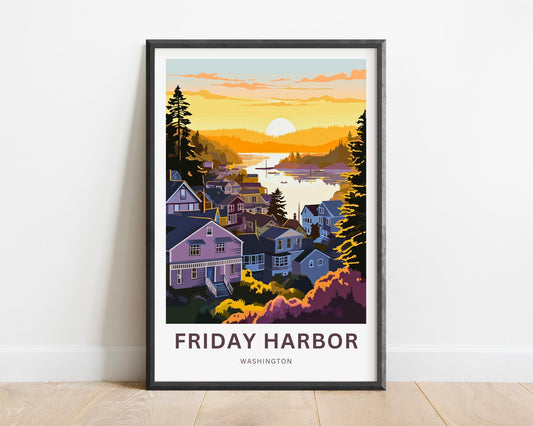 Friday Harbor Travel Poster
