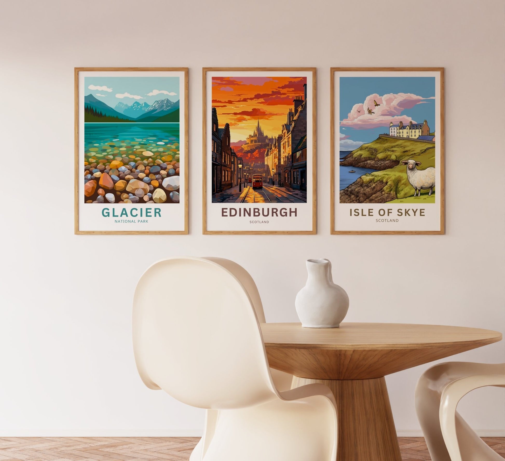 Edinburgh Travel Print - Edinburgh poster, Scotland Wall Art, Framed present, Gift Scotland Present - TravelTreasureCo