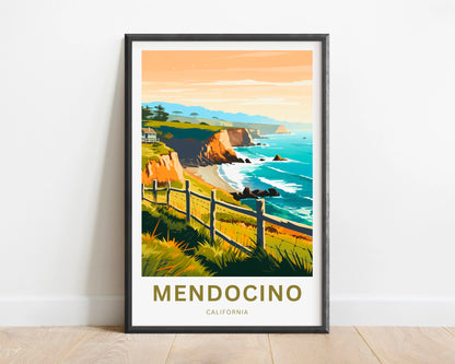 Mendocino Travel Poster