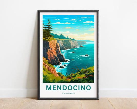 Mendocino Travel Poster