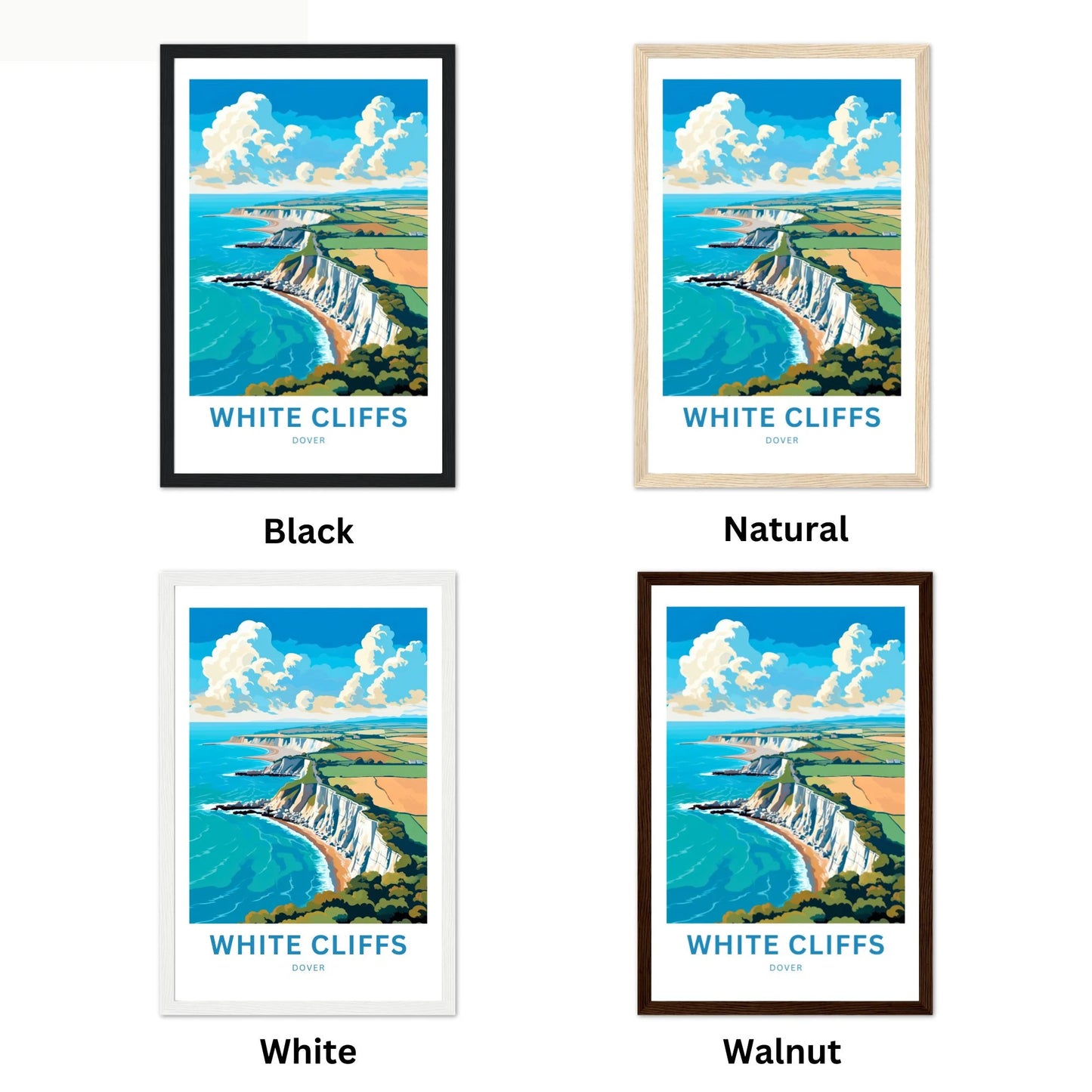 White Cliffs of Dover Travel Poster