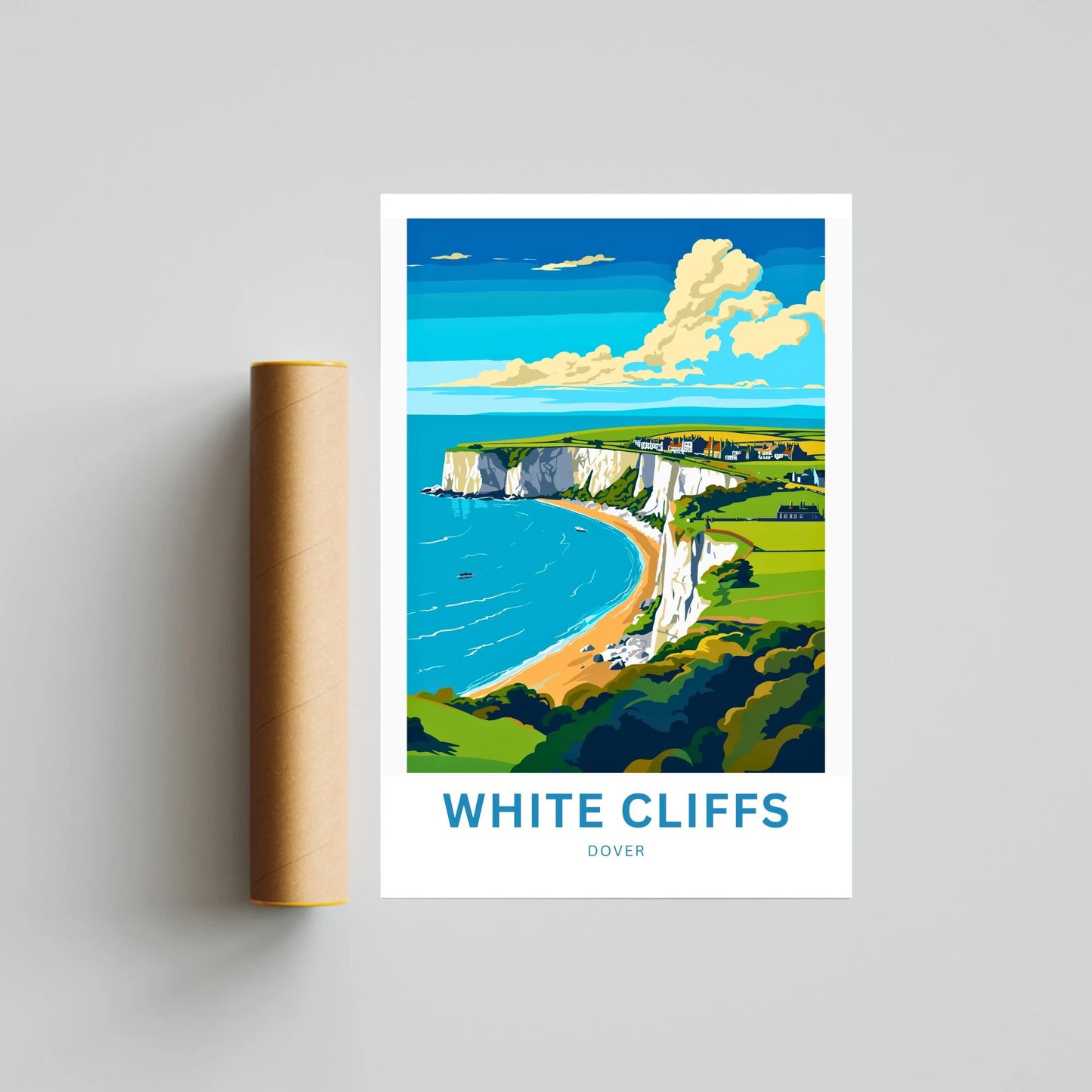 White Cliffs of Dover Travel Poster