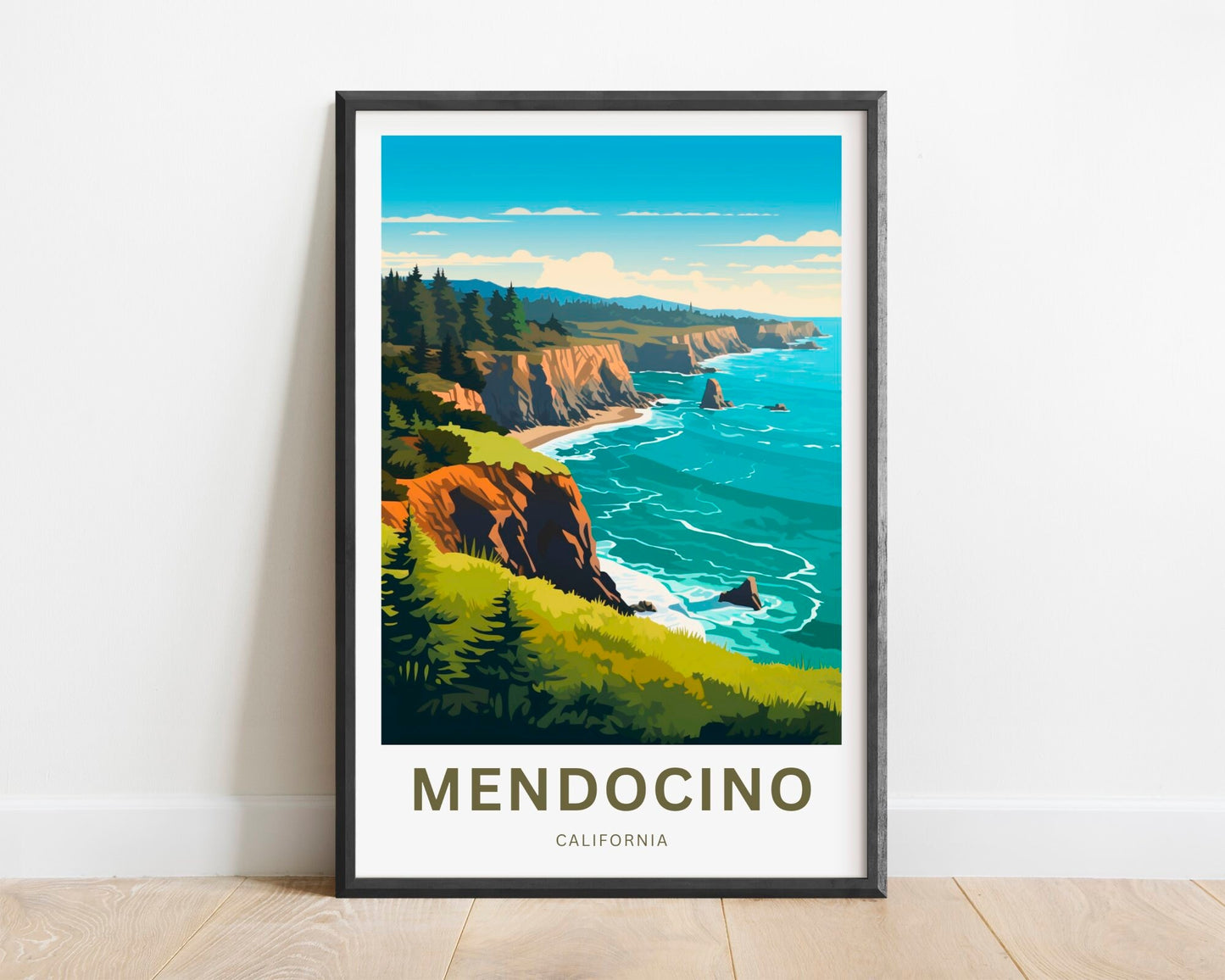 Mendocino Travel Poster