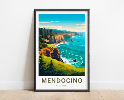 Mendocino Travel Poster