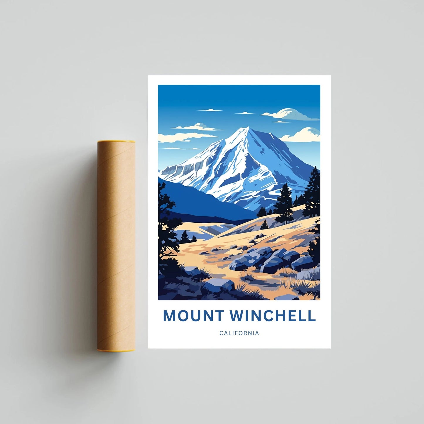 Mount Winchell Travel Poster