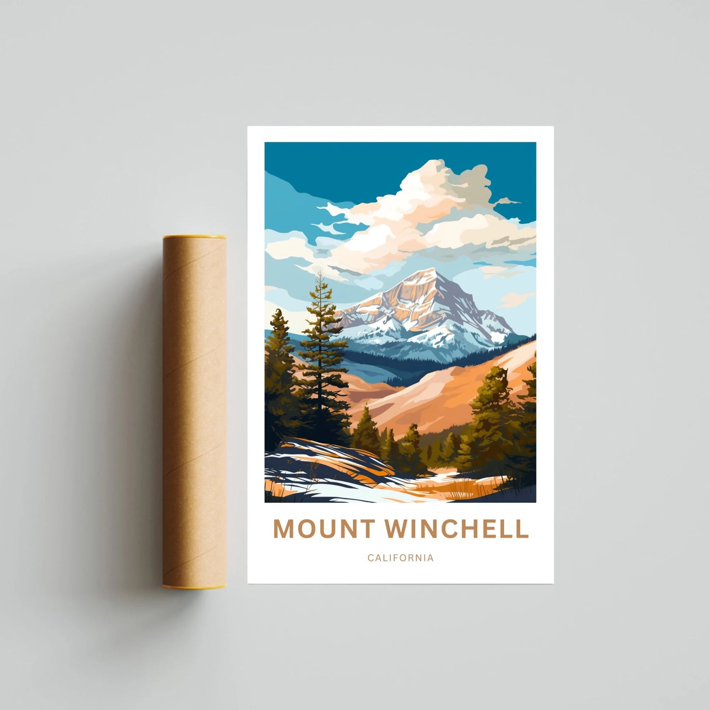 Mount Winchell Travel Poster