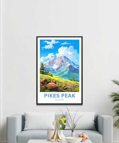 Pikes Peak Travel Poster