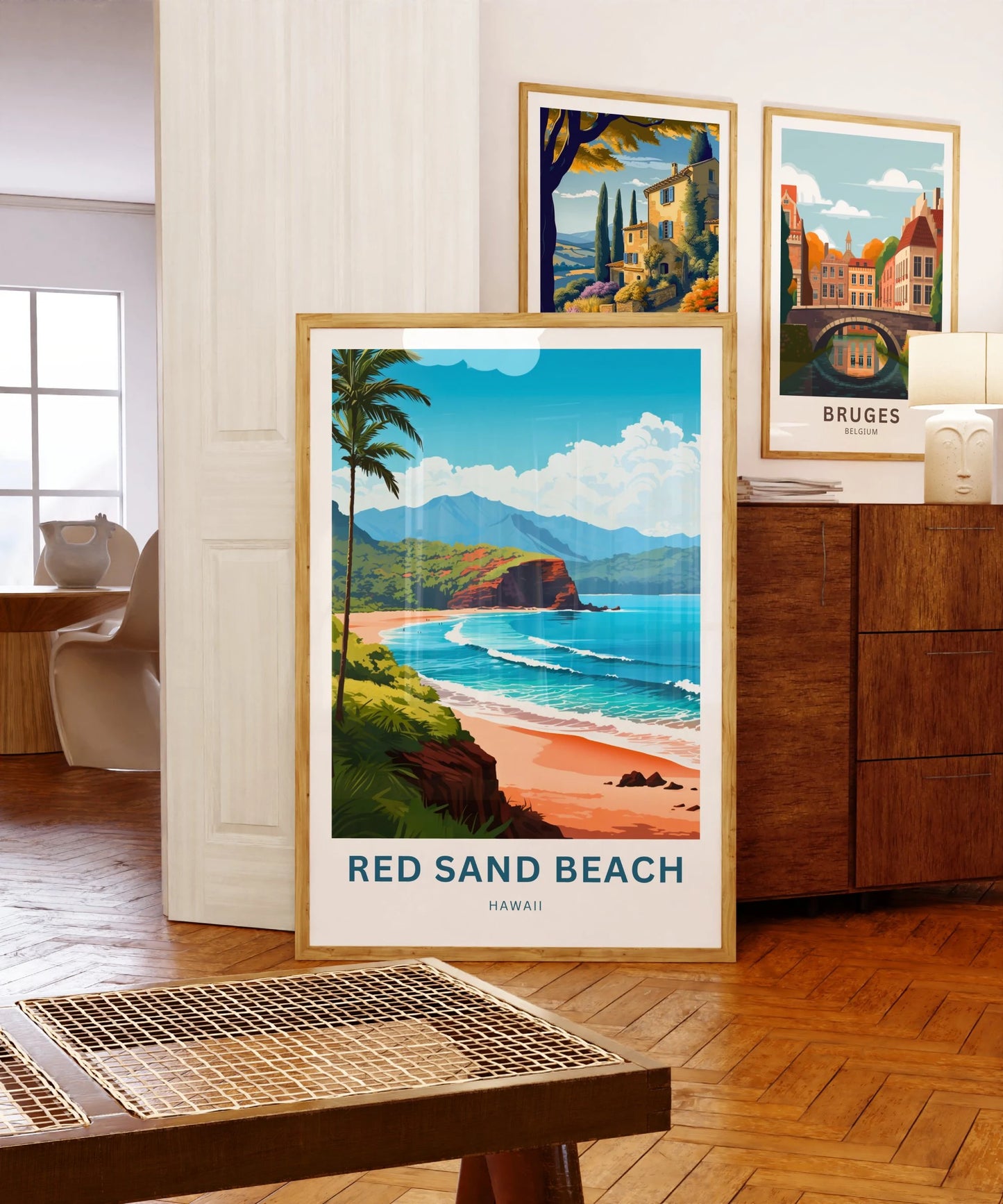 Red Sand Beach Kaihalulu Travel Poster