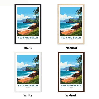 Red Sand Beach Kaihalulu Travel Poster