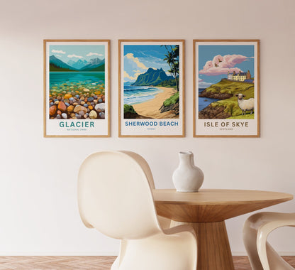 Sherwood Beach Travel Poster