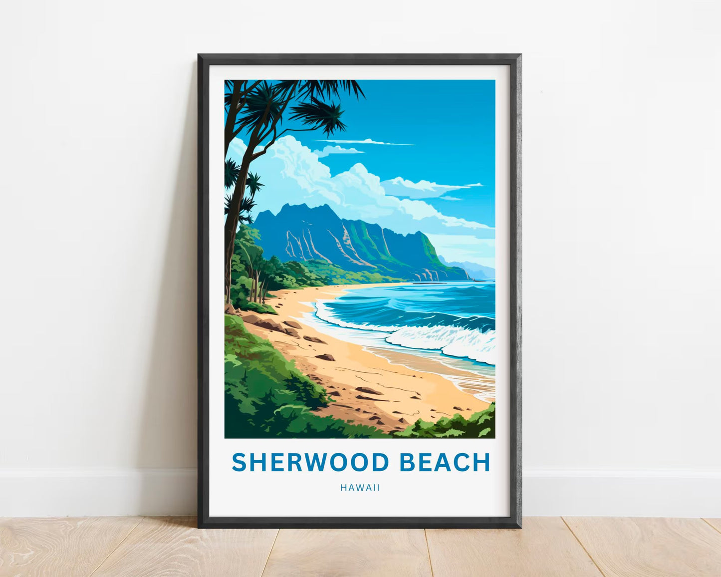 Sherwood Beach Travel Poster