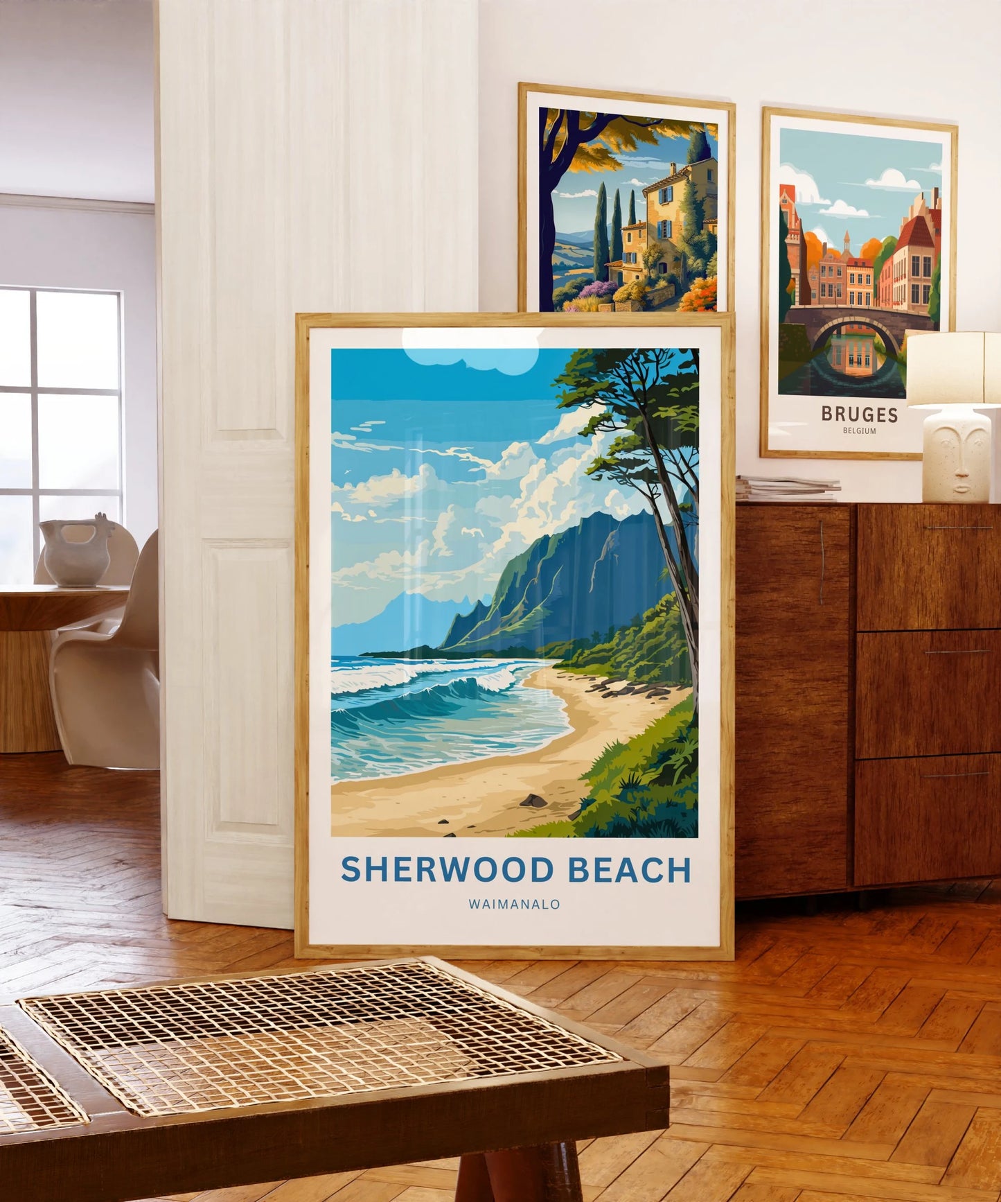 Sherwood Beach Travel Poster