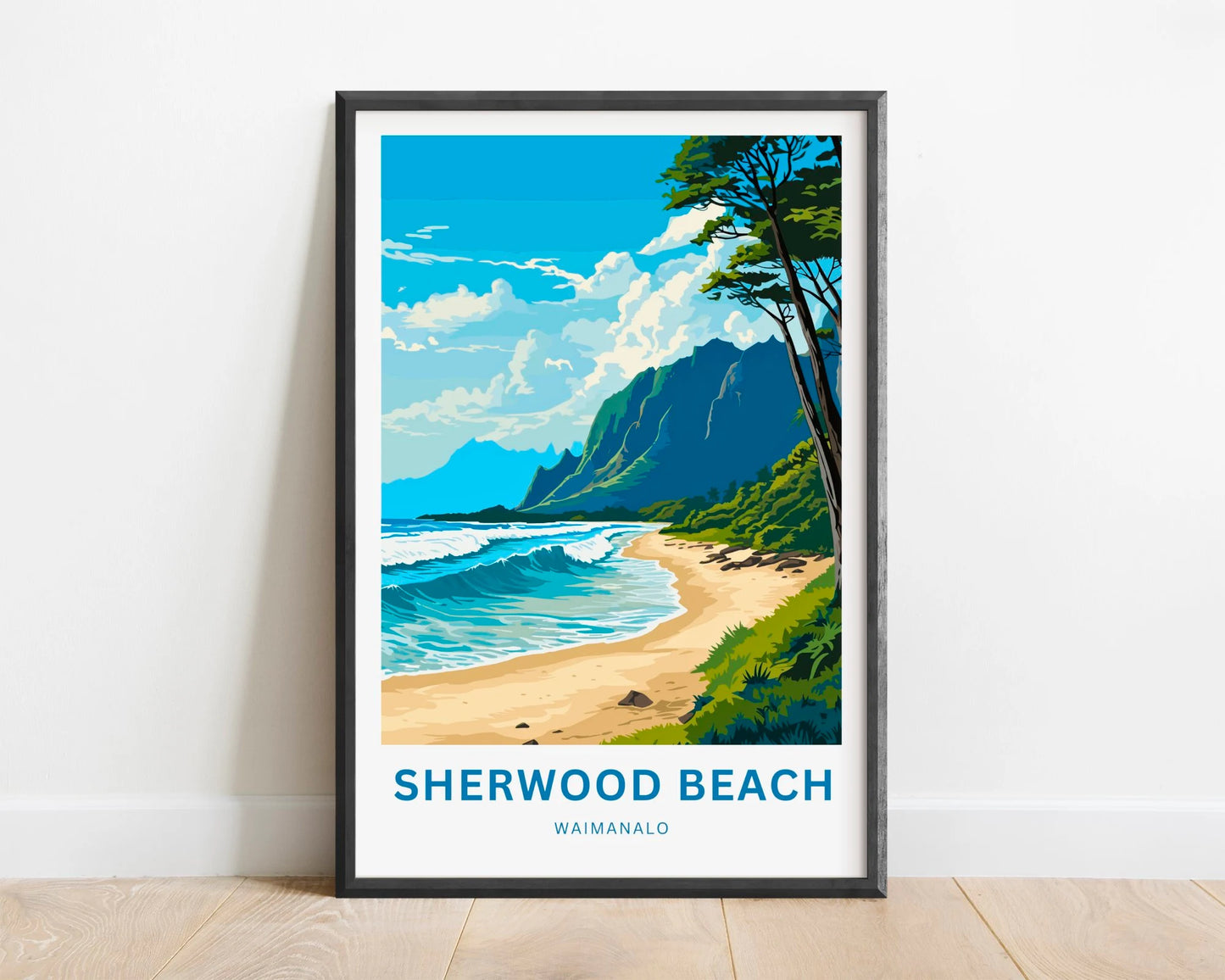 Sherwood Beach Travel Poster