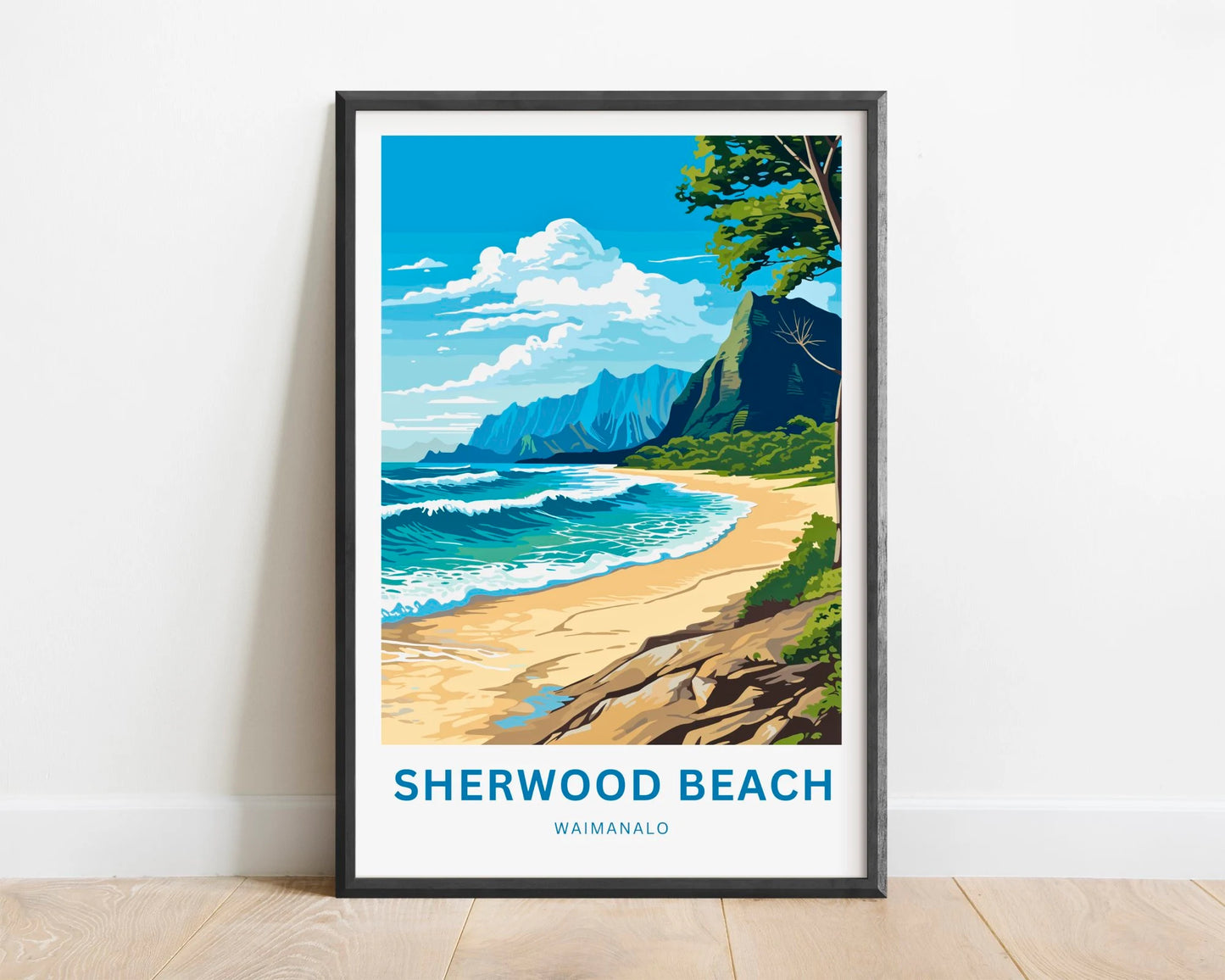 Sherwood Beach Travel Poster