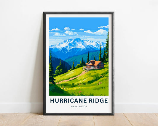 Hurricane Ridge Travel Poster