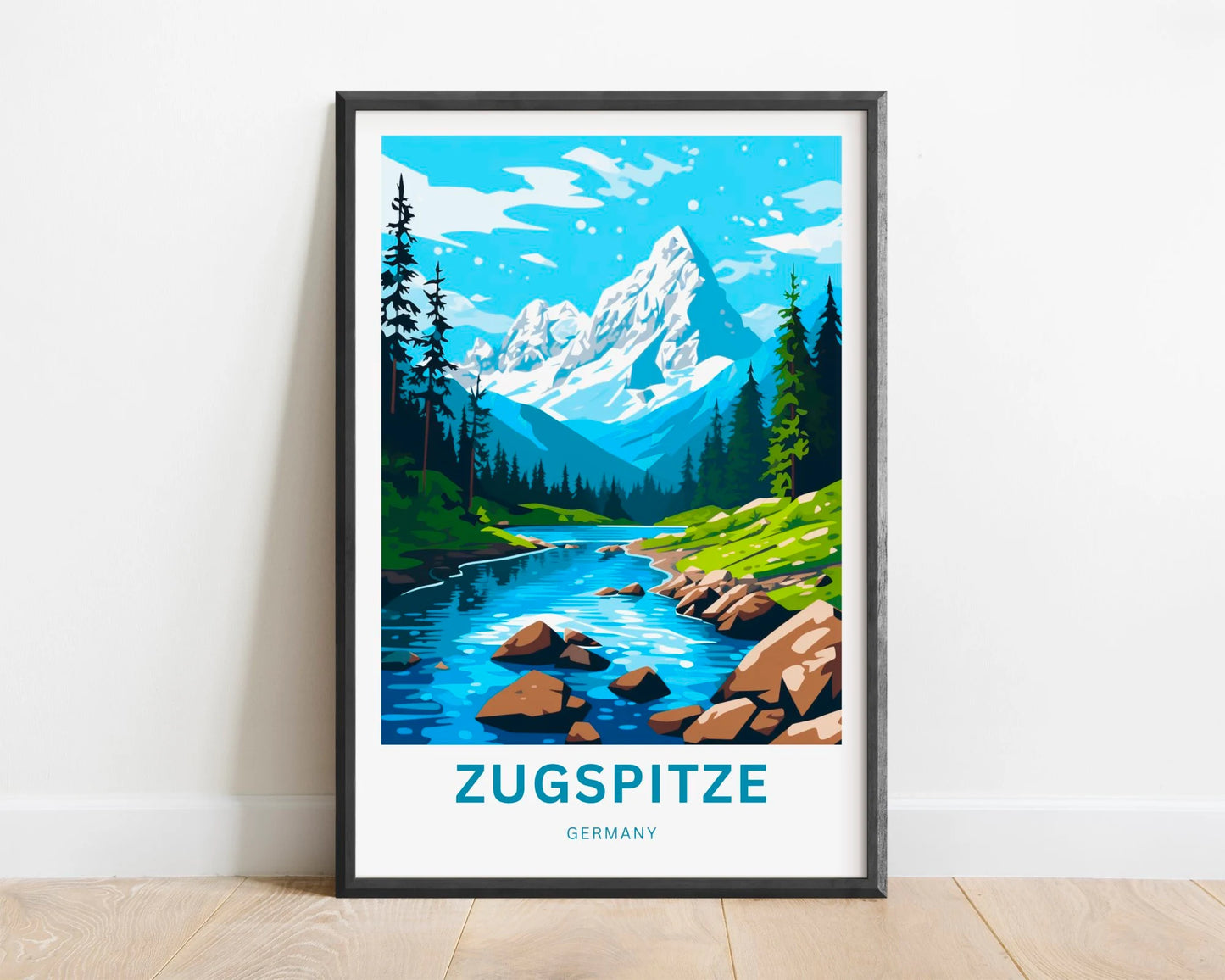 Zugspitze Travel Poster