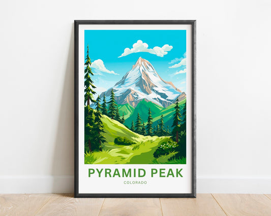 Pyramid Peak Travel Poster