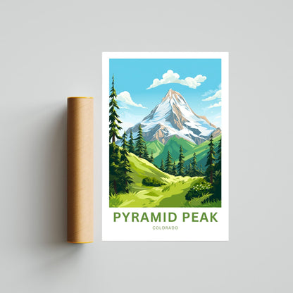 Pyramid Peak Travel Poster