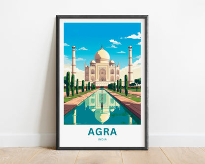 Agra Travel Poster - Taj Mahal