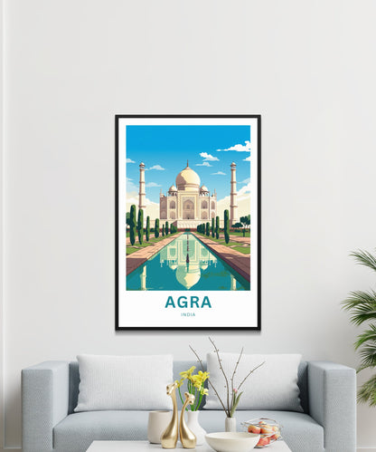 Agra Travel Poster - Taj Mahal