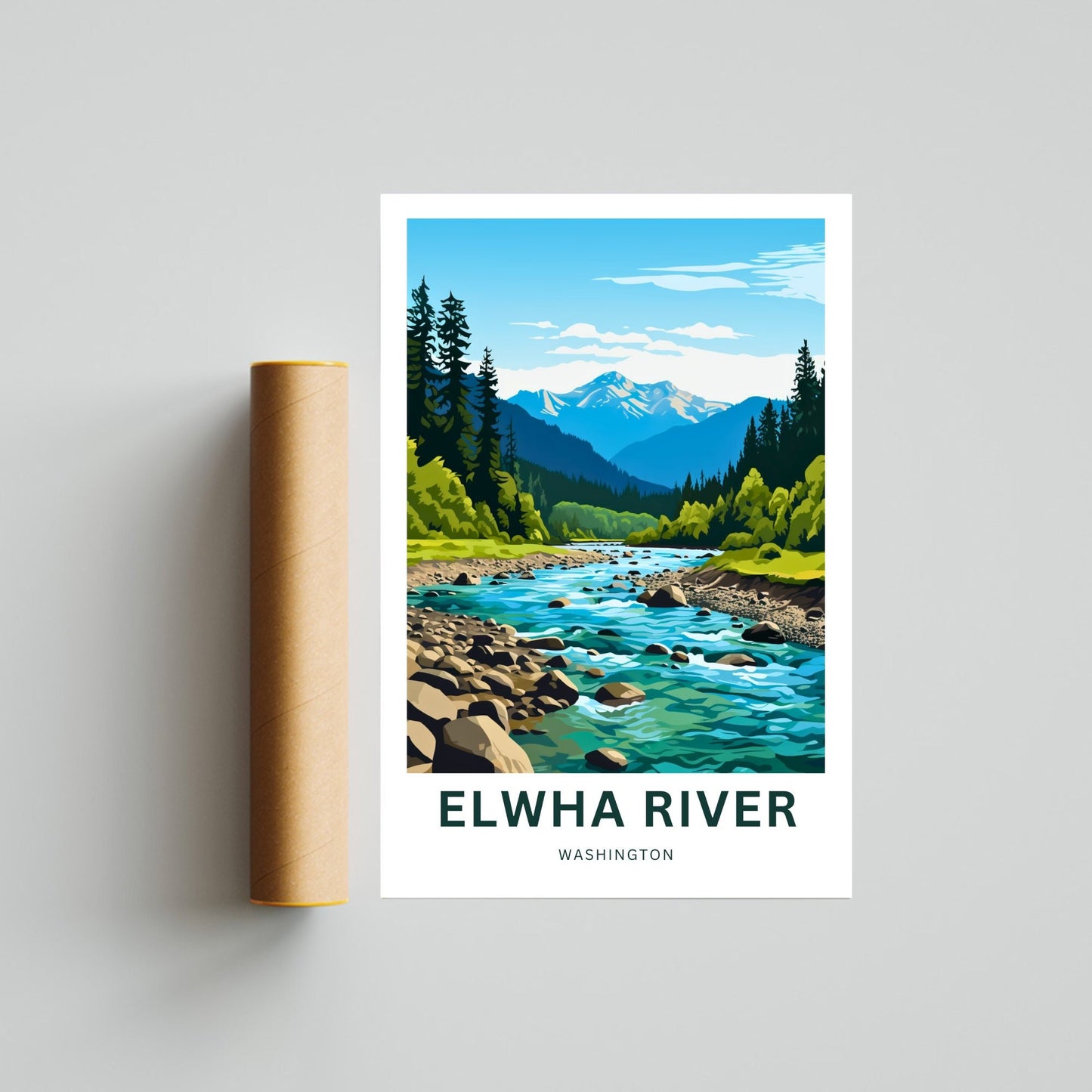 Elwha River Travel Poster